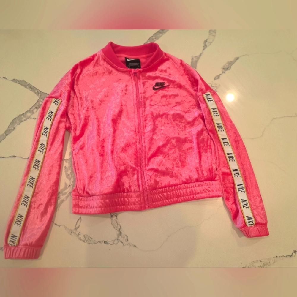 Girl's NIKE Hoodie Jacket M Pink velvet
